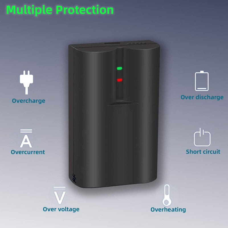 2Pcs Doorbell Battery 6040mAh Lithium-ion Rechargeable Battery Compatible with Video Doorbell 2/3, Spotlight Cam, Stick Up Cam & Peephole Cam doorbell (BLACK-2PACK Battery) BLACK-2PACK BATTERY
