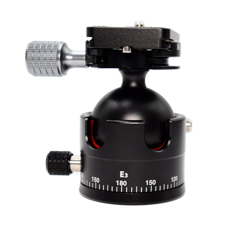 koolehaoda Low-Profile Ballhead with 1/4" Screw Arca-Type QR Plate and Φ45mm Metal Ball Joint Tripod Head 360° Panoramic for DSLR,Tripod. Maximum Load: 15KG/ 33Ibs -(E3)