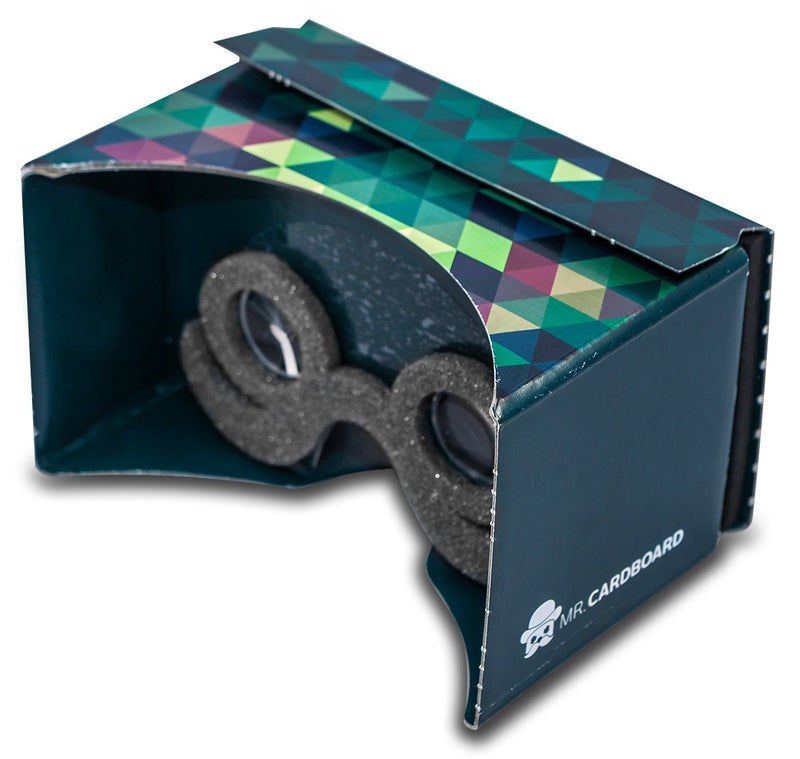 Google Cardboard POP! Cardboard + Free Head Strap and Cushion. for Android and iPhone up to 6 inches. Including Lenses. 3D Glasses VR Glasses Virtual Reality Viewer VR Goggles.