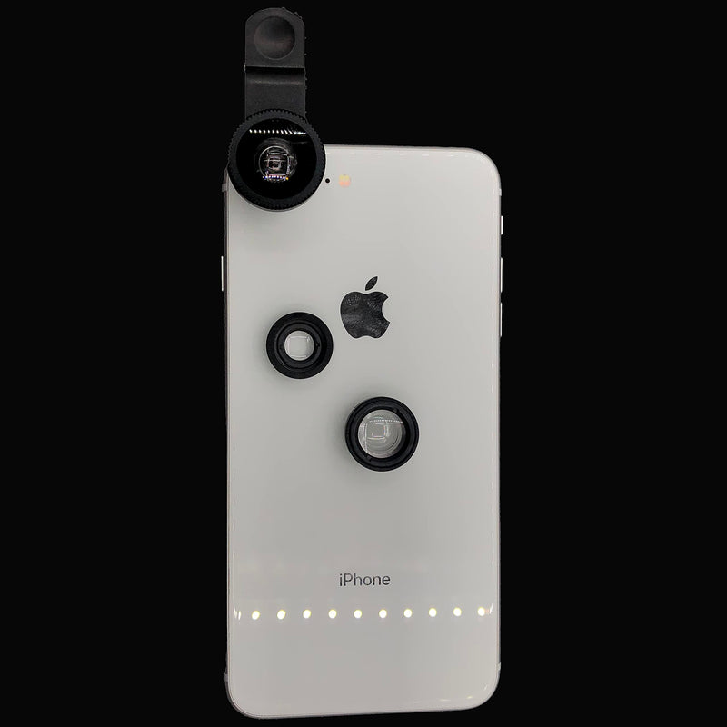 Phone Camera fisheye Lens, 0.63X Wide Angle Lens&Macro Lens for iPhone, 3 in 1 Universal Clip Lens for Cell Phone, Camera Lens Kit for iPad Pixel Samsung Android and Most Smartphones.