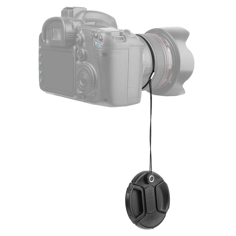 58mm Lens Cap Compatible with Canon Nikon,4 PCS Camera Lens Cap with 4 PCS Leash Lens Cap Keeper Holder,ChromLives Lens Cap 58mm with Lens Cap Strap Compatible with Nikon Canon Sony and More DSLR Lens Cap with Leash 4pack