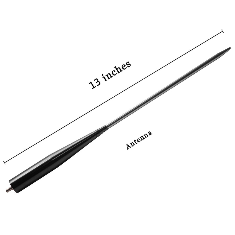 JAPower Replacement Antenna Compatible with Jeep Grand Cherokee 1993-2010 | 13 inches-Black Titanium Black Titanium