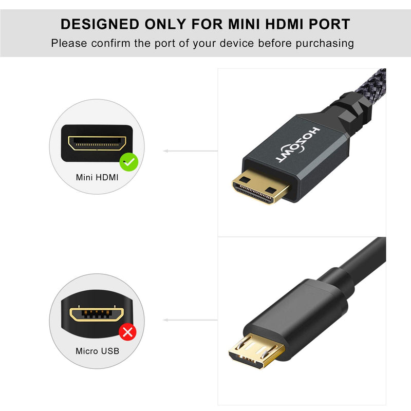 Mini HDMI to HDMI Adapter, Twozoh Mini HDMI Male to HDMI Female Cable Adapter Support 1080P Full HD, 4K, 3D, for DSLR, Camera, Camcorder, Graphics Card, Laptop, Tablet, HDTV, Projector