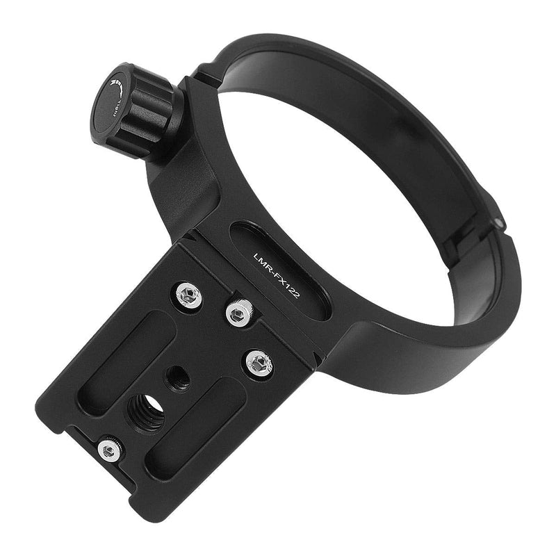 [AUSTRALIA] - Haoge LMR-FX122 Lens Collar Replacement Foot Tripod Mount Ring for Fujifilm Fuji Fujinon GF 250mm F4 R LM OIS WR and GF 100-200mm F5.6 R LM OIS WR Lens Built-in Arca Type Quick Release Plate 
