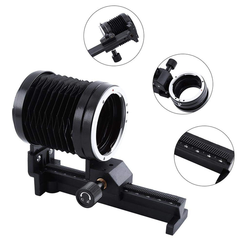 Bindpo Macro Bellows,Plastic & Aluminum Alloy Macro Bellows Lens Tripod Mount Extension Bellows for Canon Mount Focus Camera