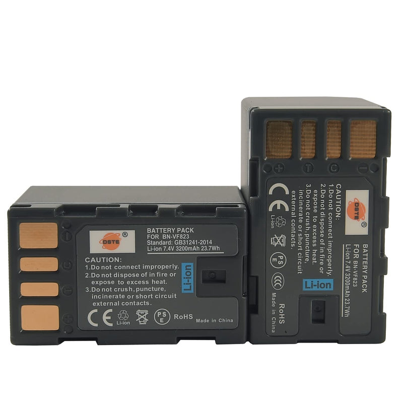 [AUSTRALIA] - DSTE Replacement for 2X BN-VF823 Battery + DC36 Travel and Car Charger Adapter Compatible JVC Everio GS-TD1 GY-HM70U GY-HM100U GY-HM150U GZ-HMZ1U GZ-MG230 GZ-MG255 GZ-MG275 GZ-MG330 GZ-MG335 