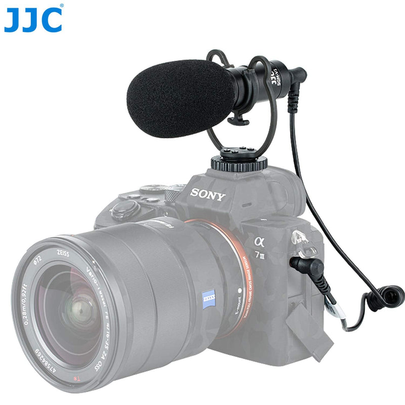 [AUSTRALIA] - JJC SGM-V1 Shotgun Video Microphone, Cardioid Microphone Condenser Mic Vdeomicro w/Shock Mount, Furry Foam Windscreen, Electret Condenser, 3.5mm TRS TRRS Cable, for Andoid Phone DSLR Camcorder 