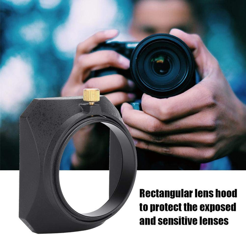 Square Lens Hood, 46mm Camera Lens Hood Shade for DV Camcorder Digital Video Lens Filter or Barrel Thread