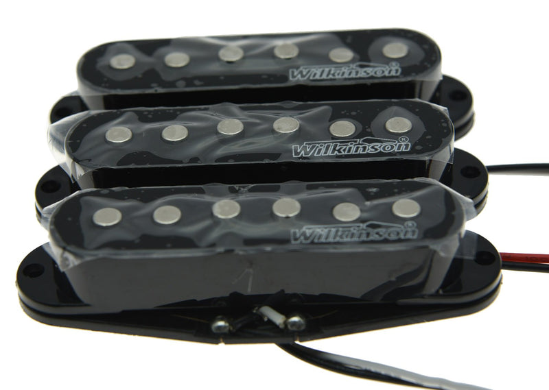Wilkinson Black Lic Vintage Voice Single Coil Pickups Set of 3 for Strat