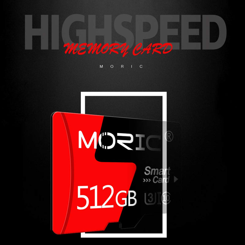 512GB Micro SD Card with Adapter SD Memory Cards Class 10 High Speed SD Card for Smartphone Computer, Dash Cam, Camcorder, Surveillance, Drone