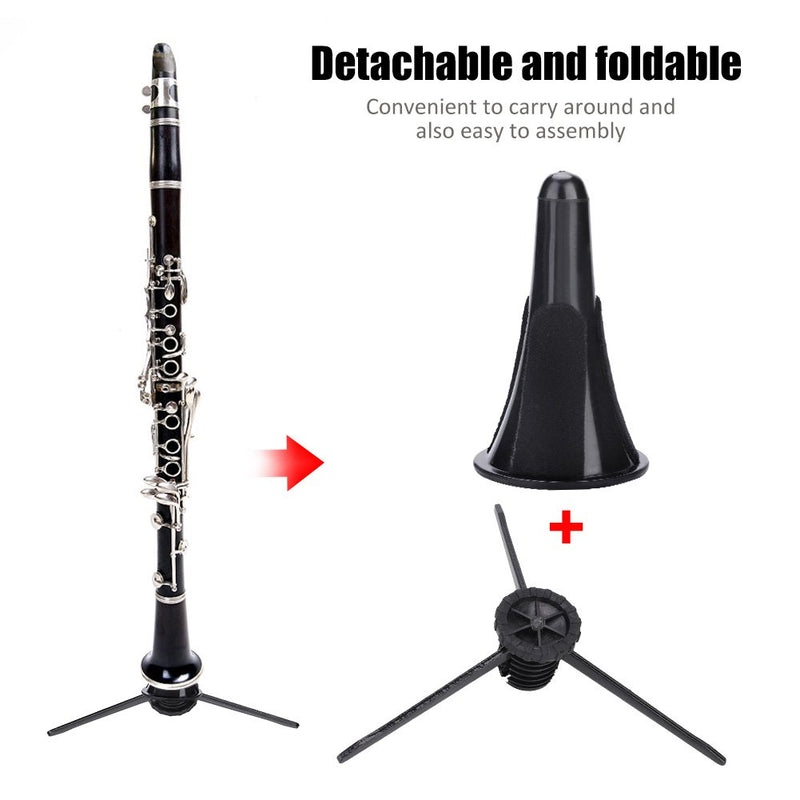 Dilwe Clarinet Stand, Folding Tripod Holder Wind Instrument Accessory