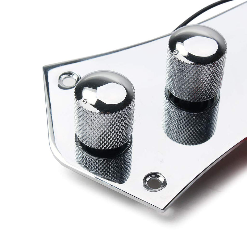 Alnicov Guitar Control Plate Wired Fully Loaded for JB Style Bass Guitar,Chrome