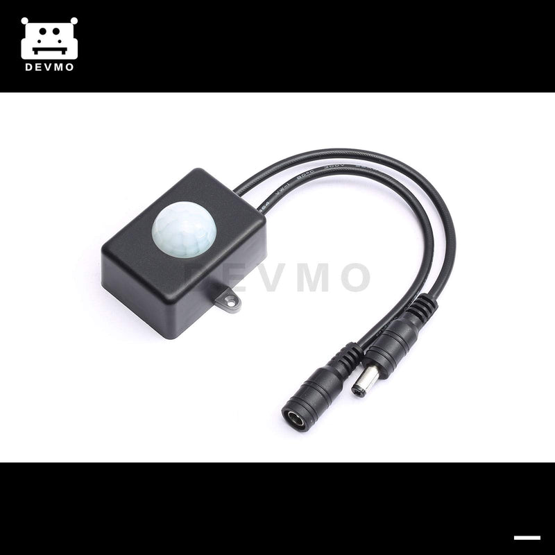 DEVMO PIR Body Infrared Motion Detector Sensor Switch Mini DC 12V 24V LED Strip Automati for LED Strip No Light Control Corridor Bathroom Wardrobe