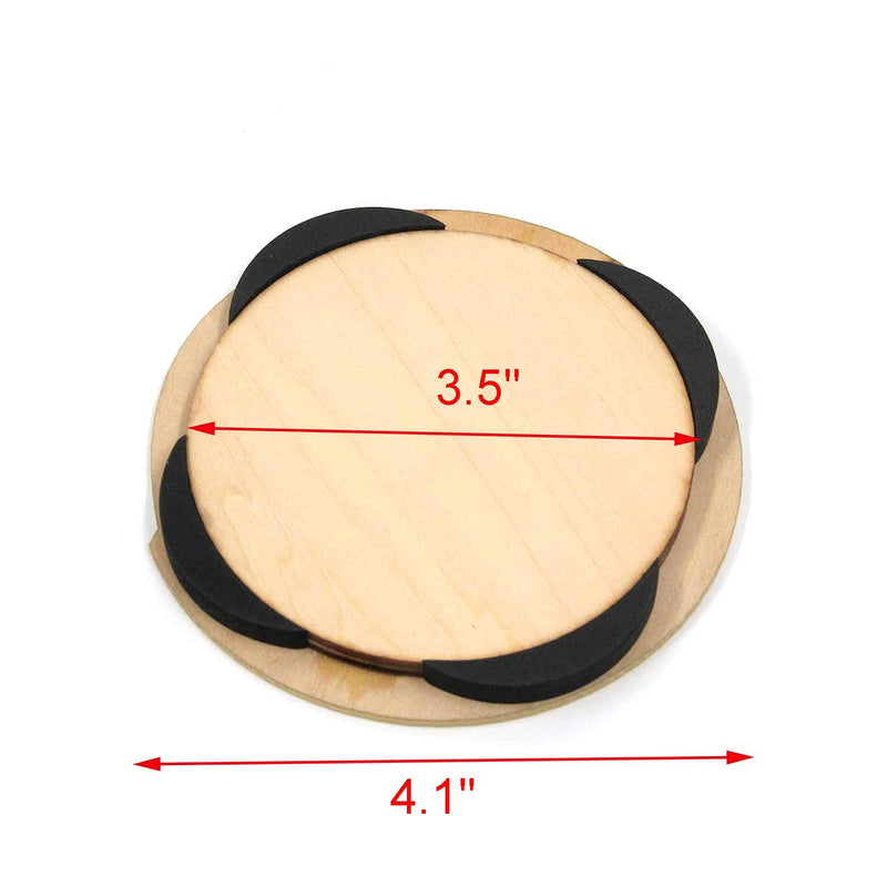 Geesatis Guitar Sound Hole Cover Wooden Soundhole Cover Block Feedback Buffer for Acoustic Folk Guitar, 1 Pack