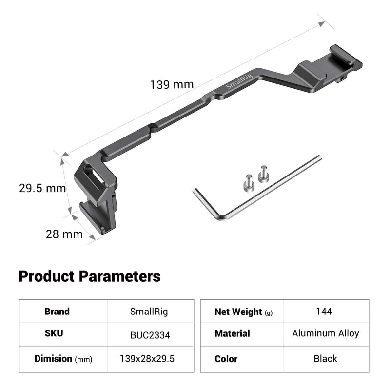 SMALLRIG Cold Shoe Adapter Relocation Plate for Sony A6100/A6300/A6400/A6500 - BUC2334