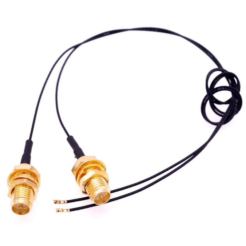 Deal4GO 2Pcs 30cm M.2 U.FL IPX4 to RP-SMA Female Antenna Connector IPEX4 MHF4 WiFi Pigtail Cable for M2 NGFF WLAN Card AX200NGW 9560 9260 8265 8260 7265 7260