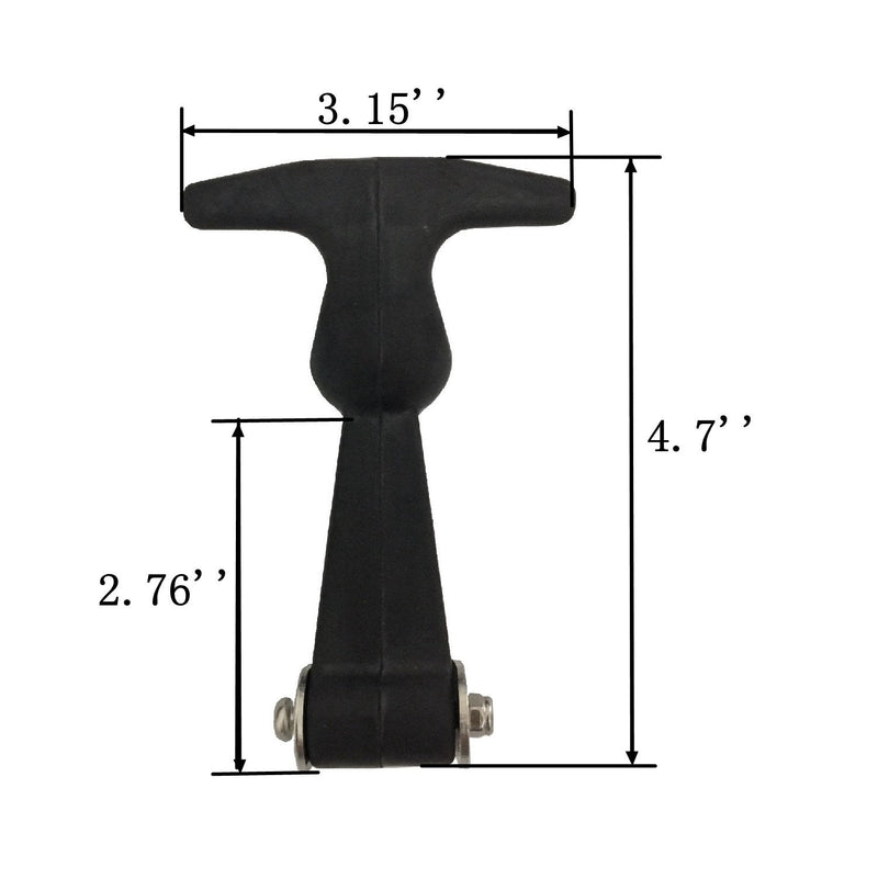 Creatyi 6 PCS Rubber Flexible Hasp T-Handle Draw Latches Style 2