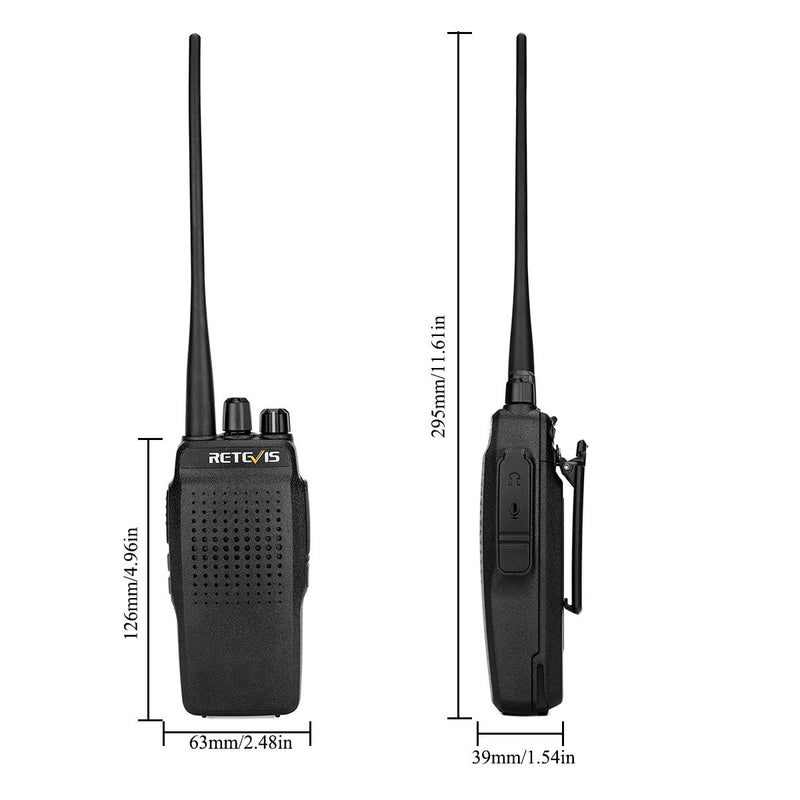 Retevis RT26 Two Way Radios Long Range Rechargeable UHF High Power 3000mAh VOX Heavy Duty Long Distance Walkie Talkies(1 Pack)