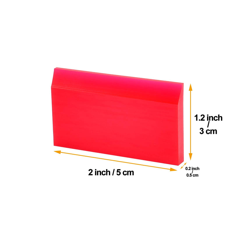 AHCHAY 2-inch Extra Small Rubber Squeegee Flexible and Soft non scratching for Resin 3D Printing Cleanup, Car Rear Glass Cleaning, Mirror Cleaning, Window Tint Films, Pack of 3