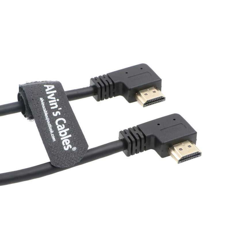 [AUSTRALIA] - Alvin's Cables Z Cam E2 L Shape 4K 60P HDMI Cable for Atomos Shinobi Ninja V Monitor and Portkeys BM5 Right Angle to Right Angle High Speed HDMI Cord Right Angle to Right Angle Upgrade 11.8 inches 
