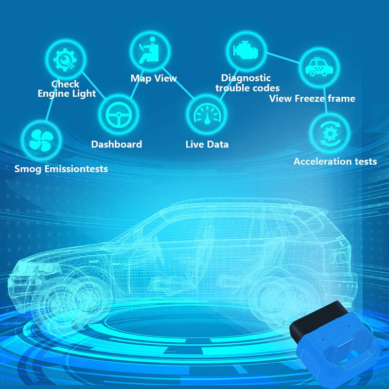 Bluetooth 5.0 OBD2 Scanner Professional Automotive Diagnostic Tool Vehicle Code Reader to Erase Check Engine Light Compatible with iOS, Android Device