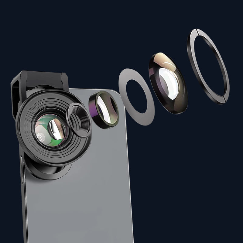 USKEYVISION Phone Macro Lens for iPhone 14/13/12 Plus/Mini/Pro/Max & Android Smartphones 30mm to 120mm Super HD Macro Attached Lens(UVML-1) UVML-1