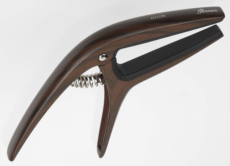 Ibanez ICGC10W Guitar Capo - For Acoustic, Electric and Classical guitar - Single-handed operation - Wood effect.