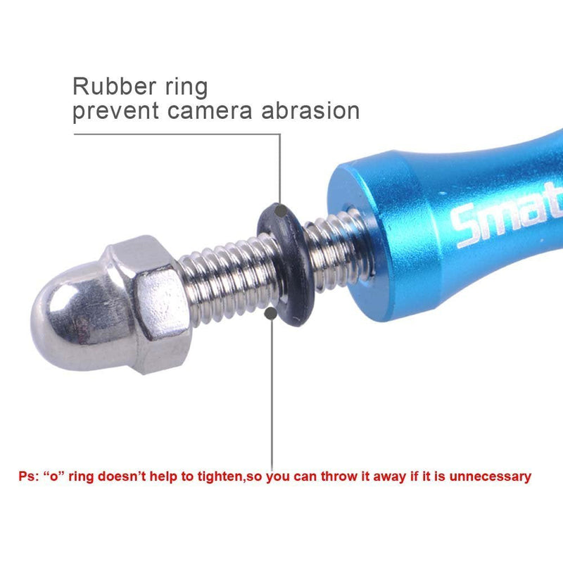 [AUSTRALIA] - Smatree Aluminum Thumbscrew/Thumb Knob Compatible for Gopro Session, Hero 7,6, 5, 4, 3, 3+, 2, 1/DJI OSMO Action Cameras (3PCS, 1 Long + 2 Short) -Blue 