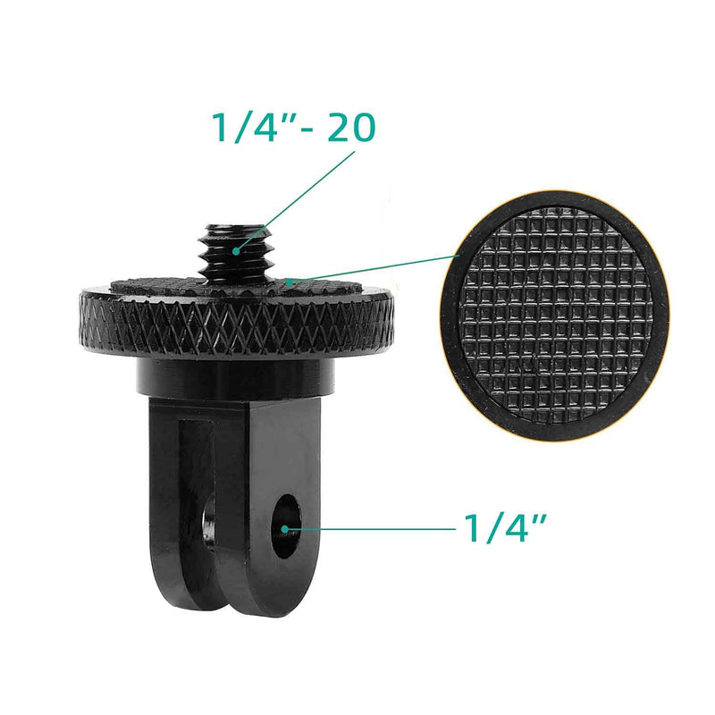 2 PCS Aluminum Camera Tripod Adapter 1/4"-20 Conversion Adapter Mount Compatible with Gopro Action Cameras insta360 and Other Standard 1/4 Accessories, 1/4 Camera Mount Adapter for GoPro Ecosystem 2 PCS