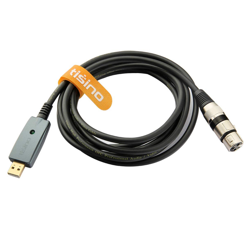 [AUSTRALIA] - TISINO USB Microphone Cable, XLR to USB Mic Link Converter Cord - 6 feet 6.6 feet 