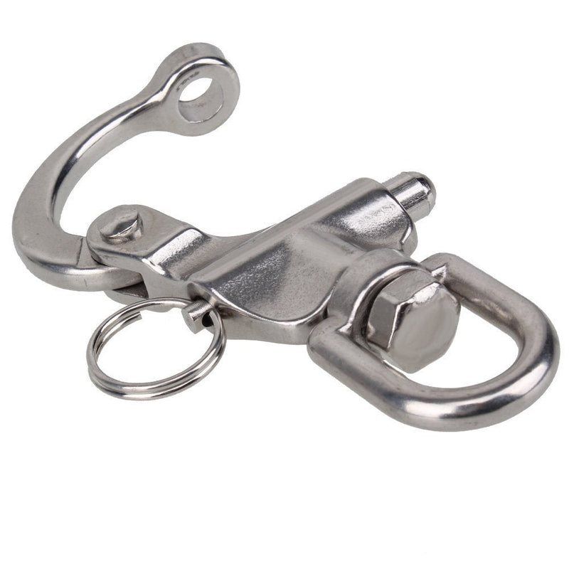 Marine Part Depot Stainless Steel Swivel Eye Snap Shackle 3-1/4"