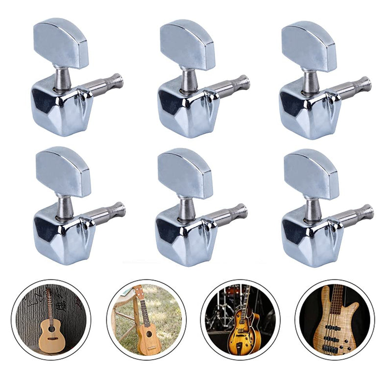 24 Pieces/Set Machine Heads Guitar String Tuning Pegs Semiclosed Guitar Tuners Tuning Pegs Keys Machine Heads Set for Acoustic or Electric Guitar Folk Guitar