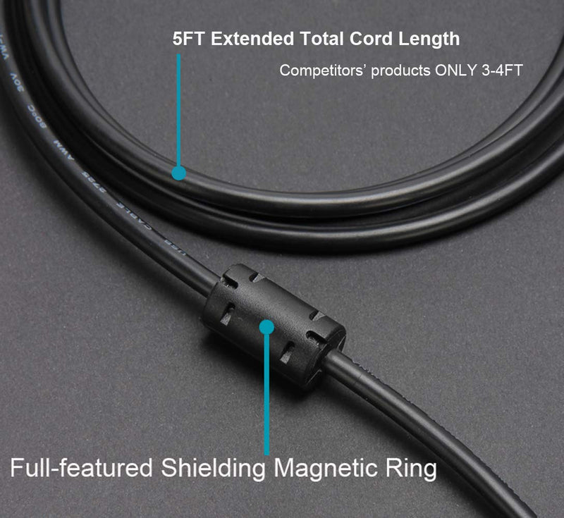 MaxLLTo USB Cable for Olympus Tough TG-810 TG-820, Extra Long 5ft USB 2in1 Data SYNC-Charge Charging Cable Cord for Olympus Camera Tough TG 810 TG 820