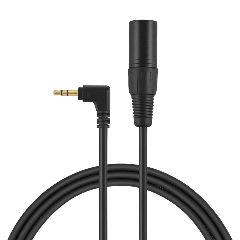 [AUSTRALIA] - CableCreation 3 Feet Angle 3.5mm (1/8 Inch) Stereo Male to XLR Male Cable, Black 3Feet 