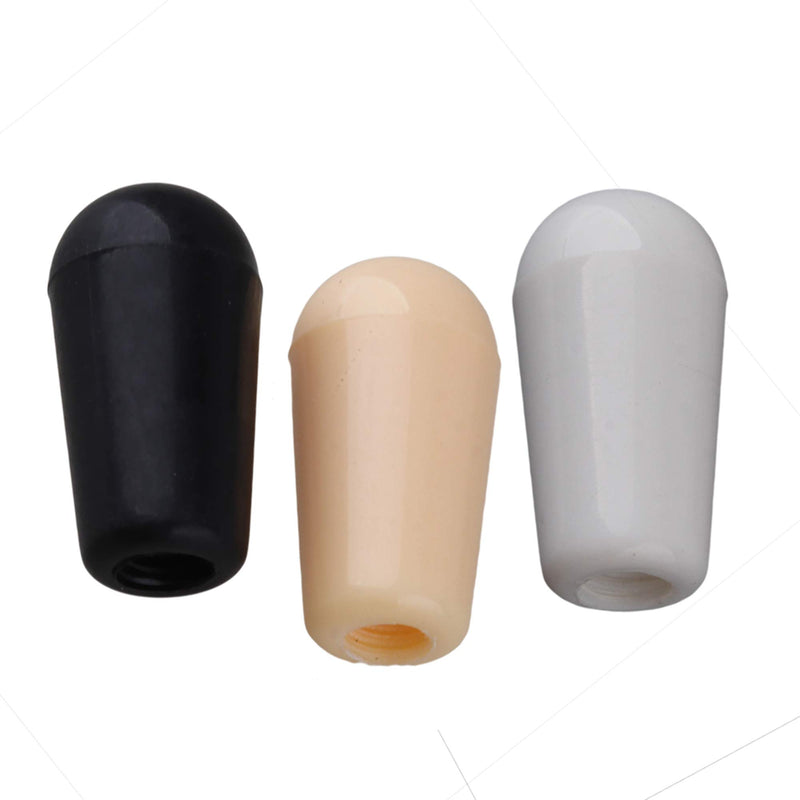 Yibuy 3 Colors Toggle Switch Tip Caps for Electric Guitar Set of 30