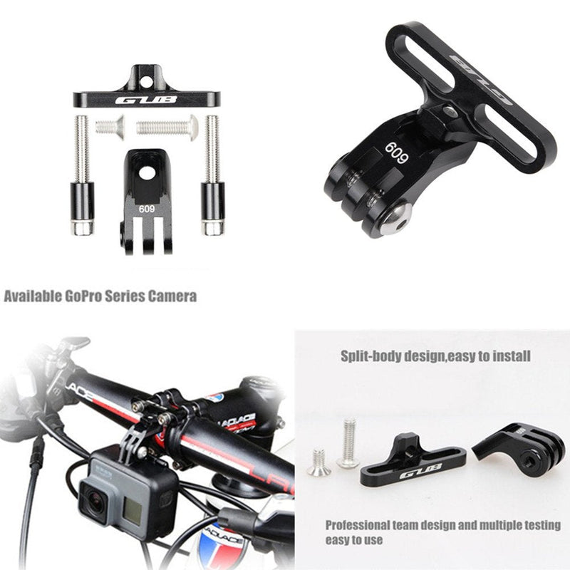 GUB Bike Action Camera Mount,Aluminium Bicycle Stem Front Camera Holder Mount Universal for GoPro Garmin Xiaomi SJCAM Action Camera BLACK09