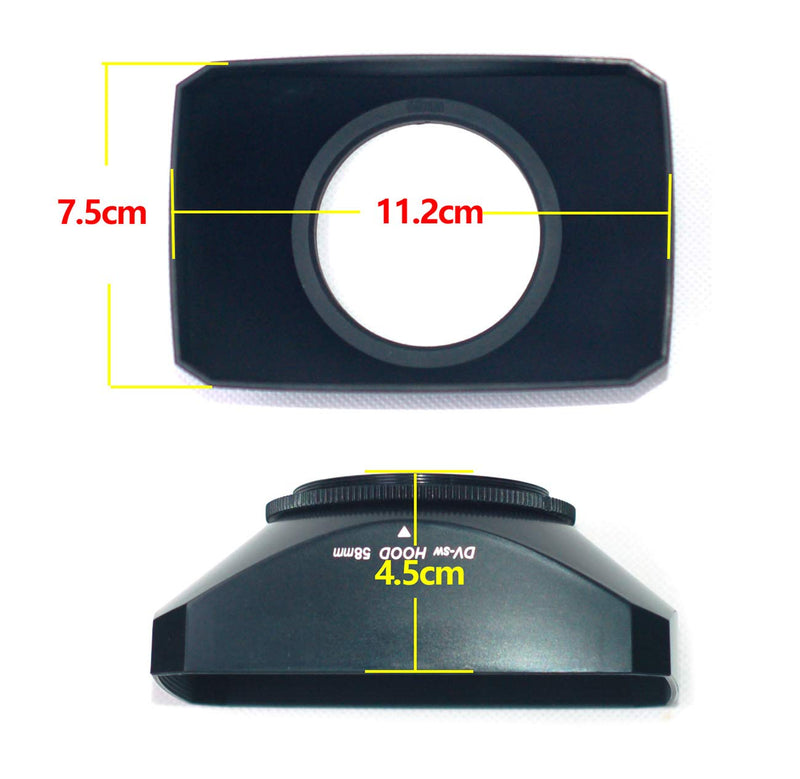 55-58mm Step Up Ring + 58mm 16:9 Wide Angle Lens Hood Compatible for Sony FDR-AX40 FDR-AX53 AX55 Camcorder Camera Accessories