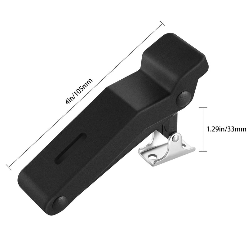 2 Pieces Rubber Latch Flexible Rubber Front Storage Rack Latch 4 Inch with Hole, Over Center Thermoplastic Elastomer Boat Latch for Door Handle Cooler, Cargo Box and Boat Compartment