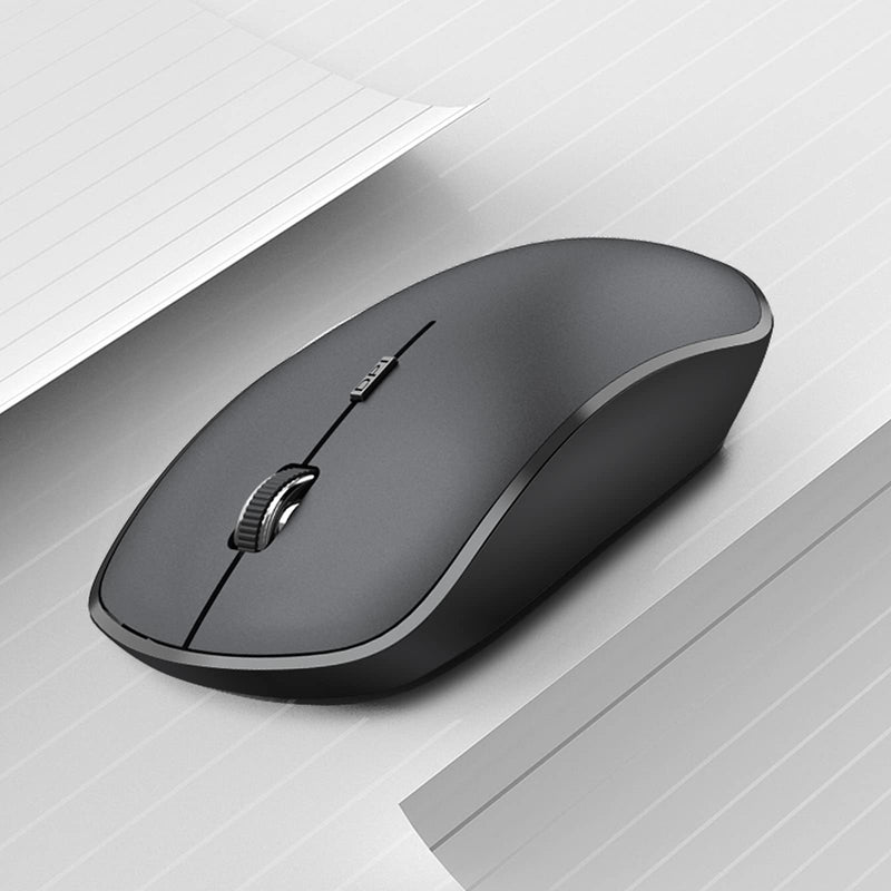 Wireless Mouse for Laptop, JOYACCESS 2.4G Ultra Thin Silent Mouse, with USB Nano 2400 DPI Portable Mobile Optical Cordless Mouse Mice for Laptop, PC, Computer, Mac - Black