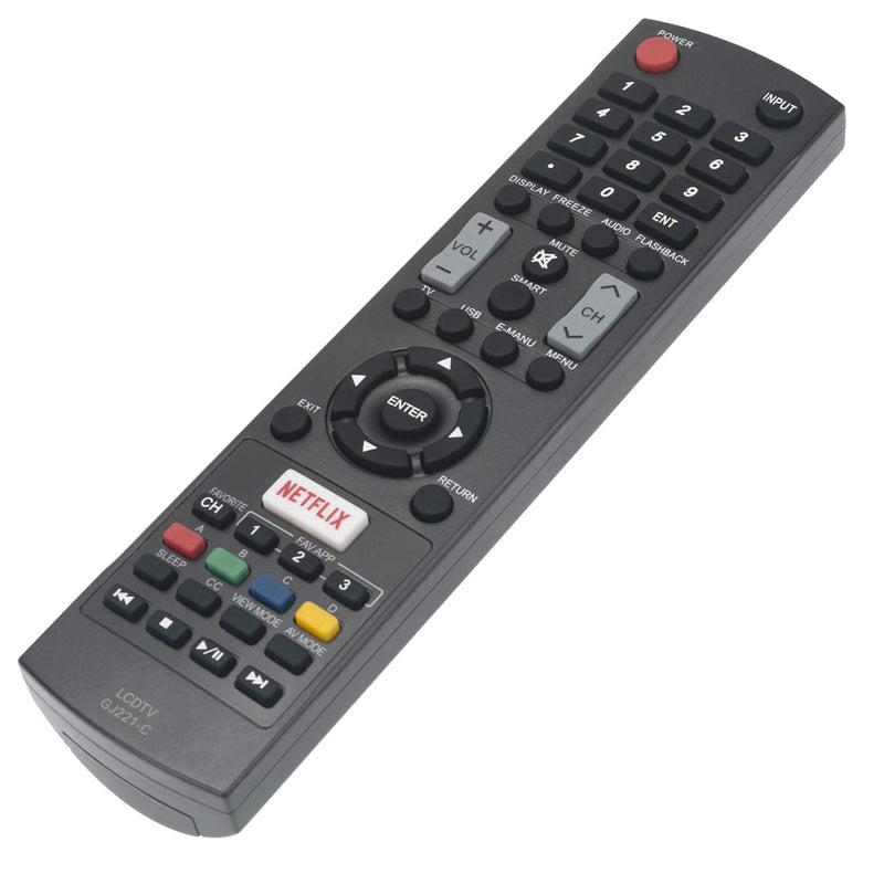 New GJ221-C Remote Control fit for Sharp LCD AQUOS AQOS TV 32LE653U 40LE653U LC-32LE653U LC-40LE653U LC-43LE653U LC-48LE551U LC-48LE653U LC-55LE653U LC-65LE645U LC-65LE653U LC-65LE654U GJ221C