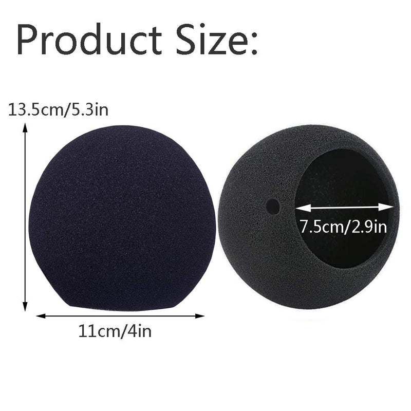 [AUSTRALIA] - Professional Microphone Cover Foam Microphone Windscreen Wind Cover for Blue Snowball,Black 1 Pack 