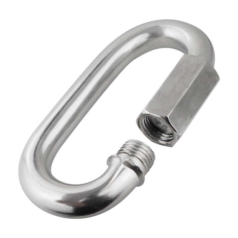 BNYZWOT 304 M7 Stainless Steel Quick Links D Shape Locking Quick Chain Repair Links 0.276 inch Pack of 10