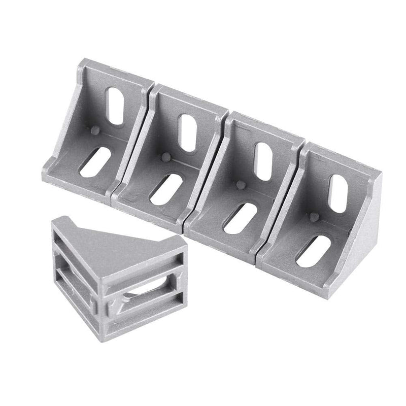Yosoo Right Angle Brace Fastener Bracket, 5Pcs 40x40mm L Shape Corner Connector Aluminum Alloy Shelf Support Bracket
