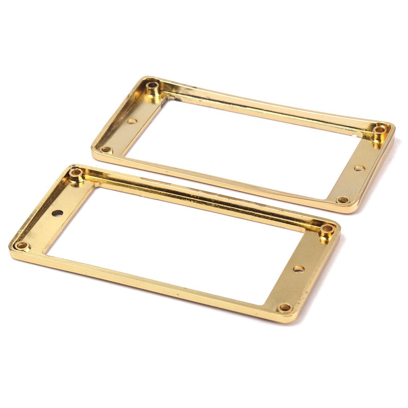 Alnicov 2 Pcs Curved Bottom Humbucker Pickup Ring Set for Epiphone Guitar Accessories,Gold