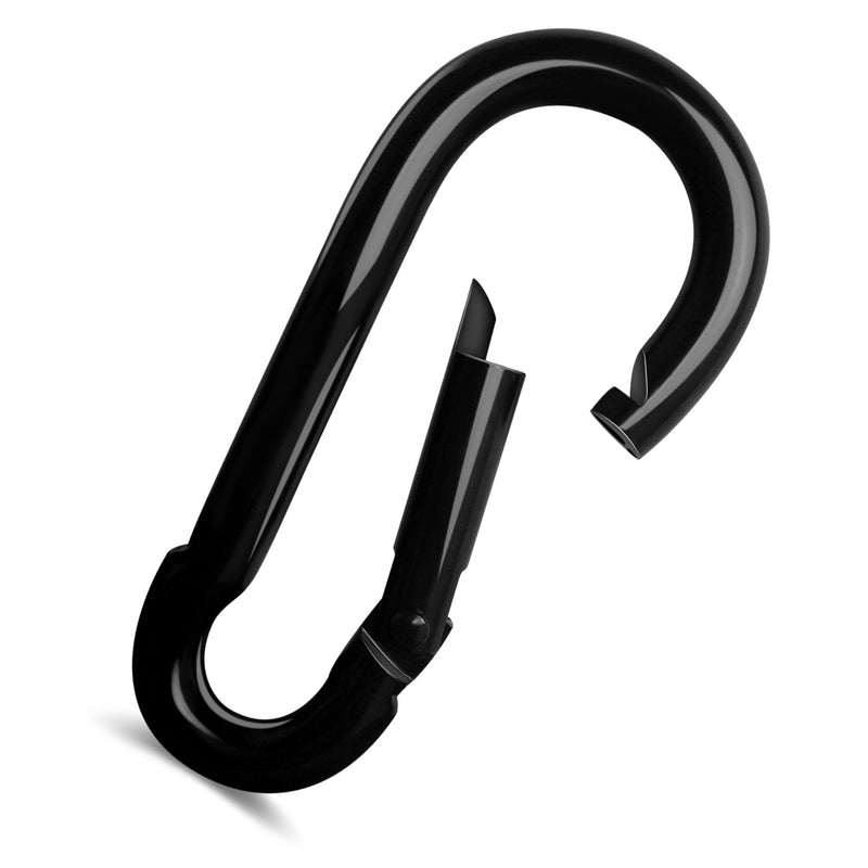 [AUSTRALIA] - LDJZON 3.1 Inch Carabiner Clip, Spring Snap Hook Heavy Duty Key Chain Hook Buckle Carabiner for Keys Swing Set Camping Fishing Traveling Black 2 Pcs 