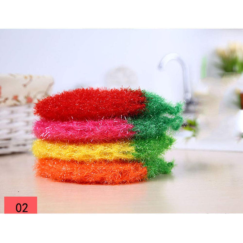 [AUSTRALIA] - 8Pcs Acrylic Dish/Pot Scrubbers for Kitchen Dish Washing/Washcloth, Hand-Knitted Washing Rags Towel, Non-Scratch for Stainless Steel(Mixed Color) 