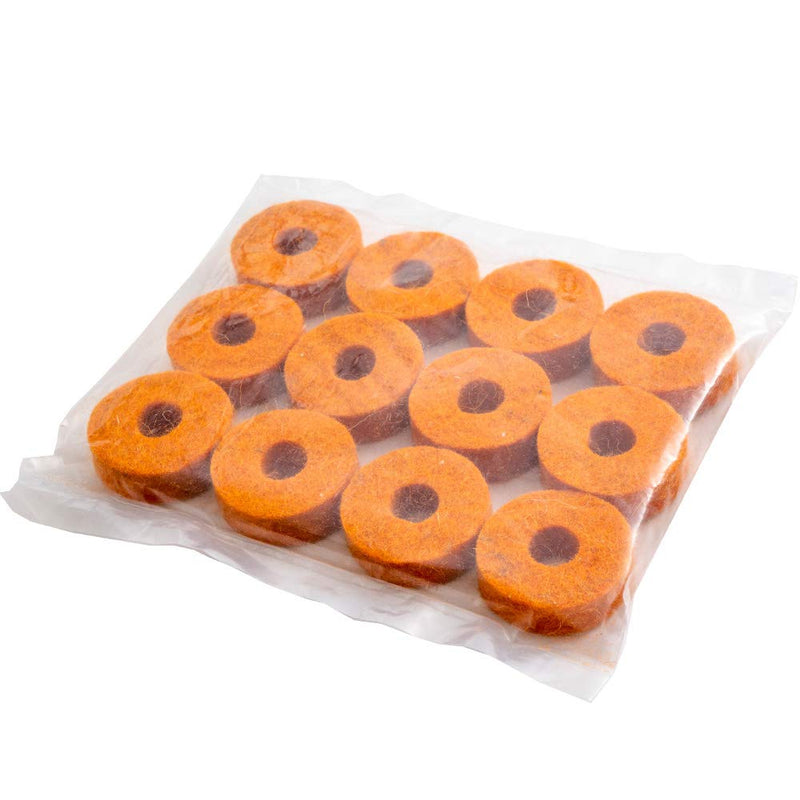 [AUSTRALIA] - Stage Rocker Orange Wool Cymbal Felts, 12pcs - pack, SRFTOG-12 