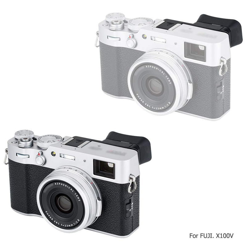 Soft Silicon Camera Viewfinder Eyecup Eyepiece Eyeshade for Fujifilm Fuji X100V Eye Cup Protector (Hot Shoe Mount Installation) / Fits X100V Only for X100V