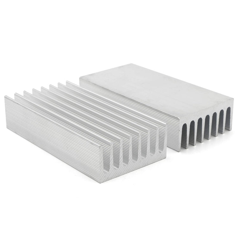 [AUSTRALIA] - Unxuey 100mm x 51mm x 23mm White Tone Aluminium Radiator Heatsink Cooler Fin for MOS Tube Power Amplifier Transistor 2Pcs Set 