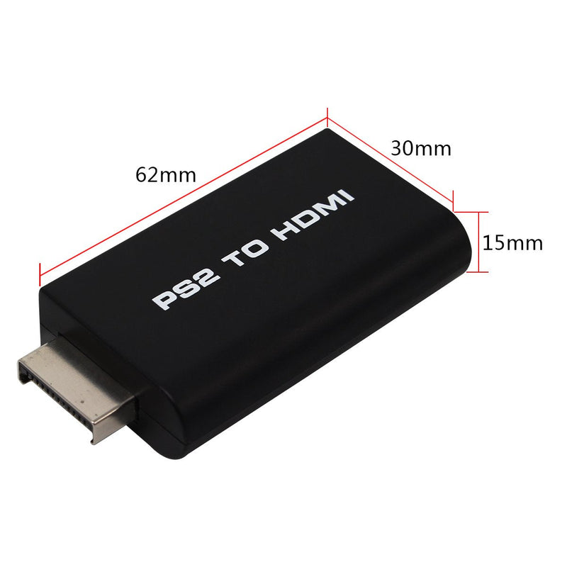 HDSUNWSTD PS2 to HDMI 480i/480p/576i Audio Video Converter Adapter with 3.5mm Audio Output Supports All PS2 Display Modes for HDTV HDMI Monitor
